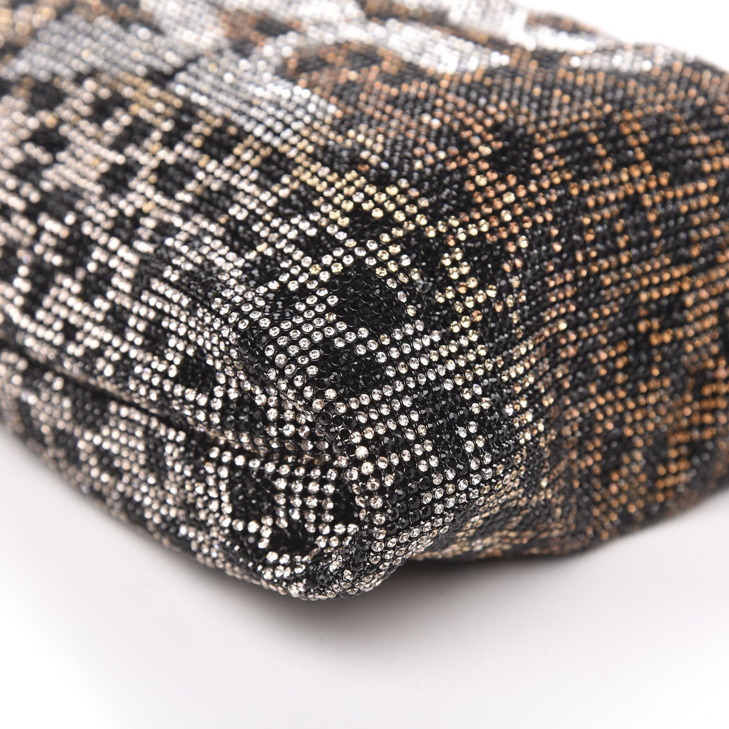 Crystal Leopard Mini Wanglock Shopper Silver