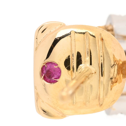 Roberto Coin 18K Yellow White Gold Diamond Silk Mesh Hoop Earrings 5 of 6