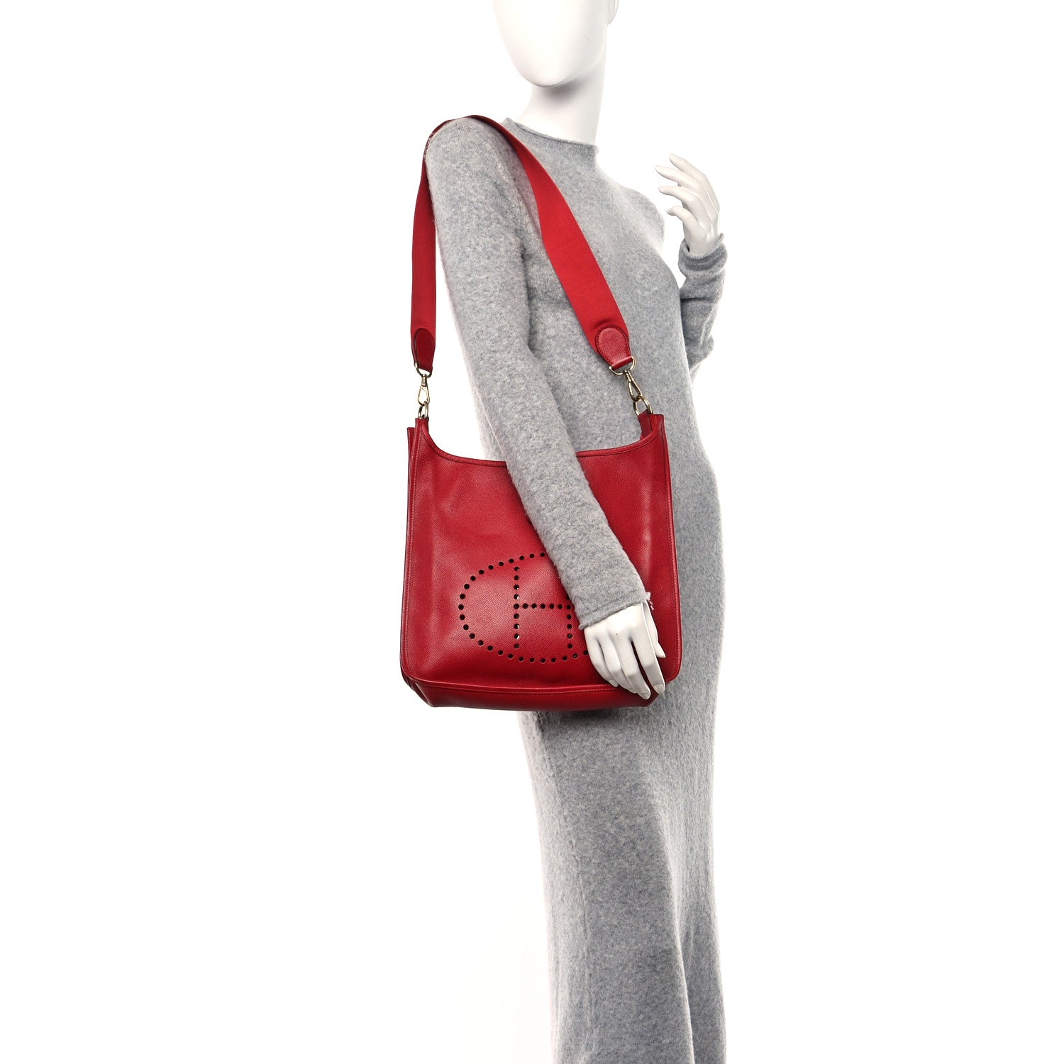 Hermes Courchevel Evelyne GM Rouge Vif 2 of 18