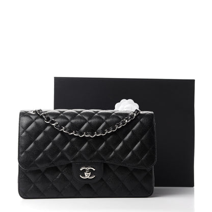Chanel Caviar Quilted Jumbo Double Flap Black 11 of 11