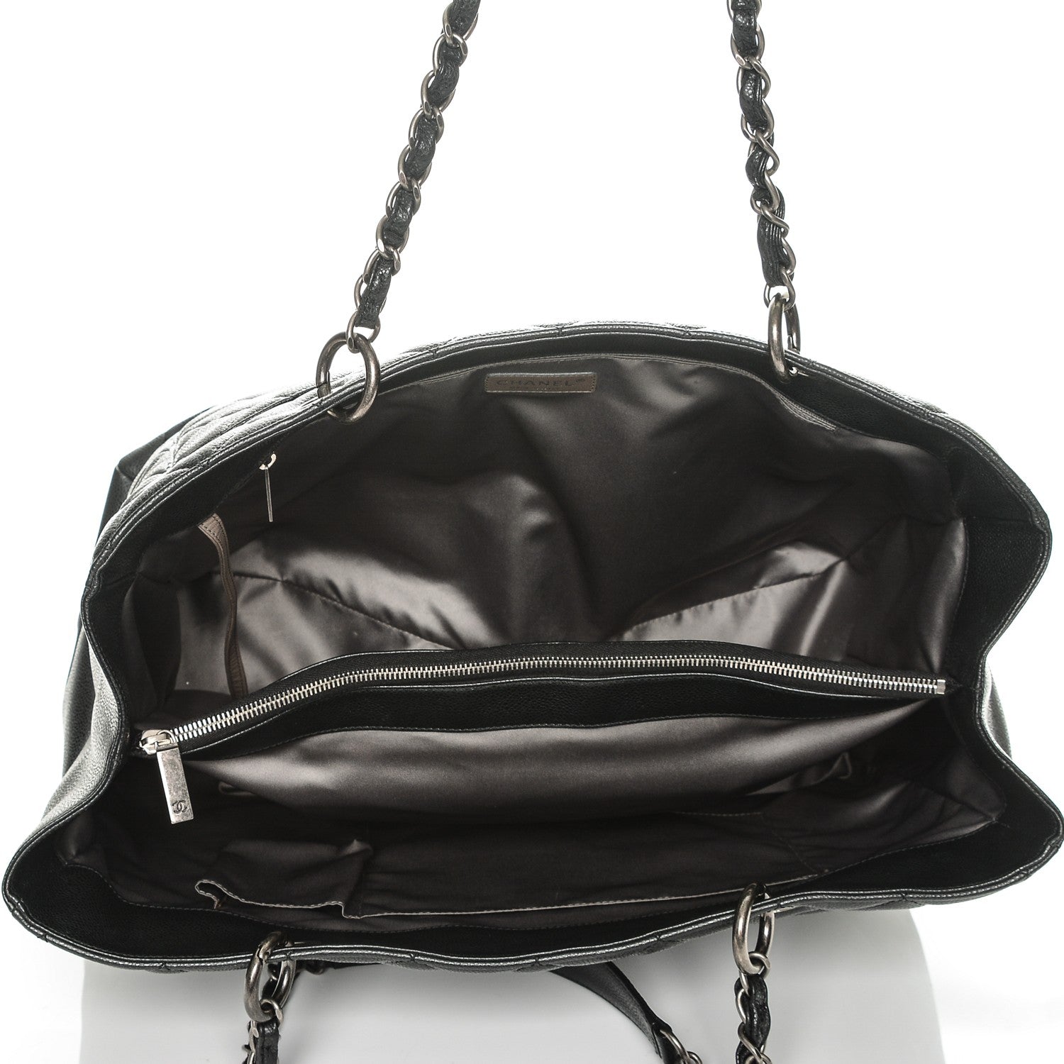 Chanel Caviar Quilted XXL Grand Shopping Tote GST Dark Grey 5 of 7
