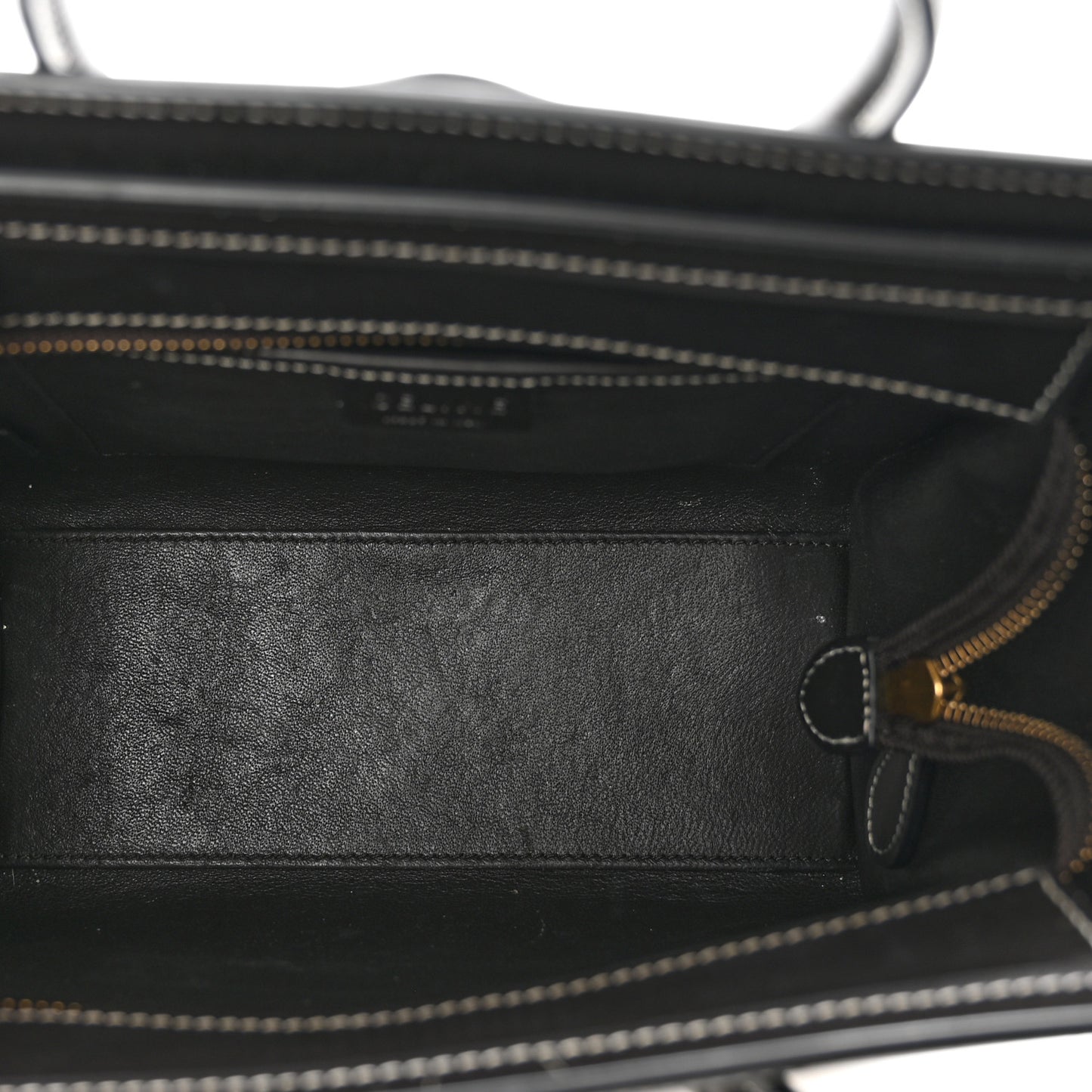 Smooth Calfskin Suede Nano Tri-Color Luggage Chestnut