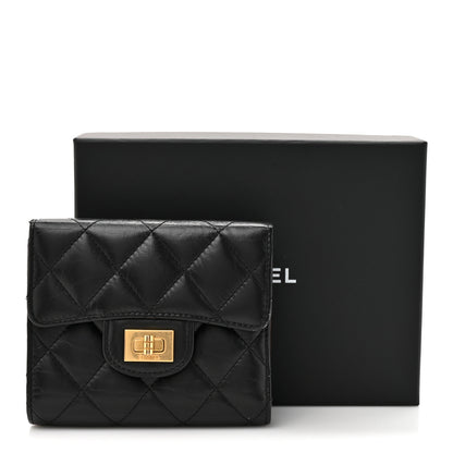 Chanel Aged Calfskin Quilted Reissue Compact Wallet Black 12 of 12