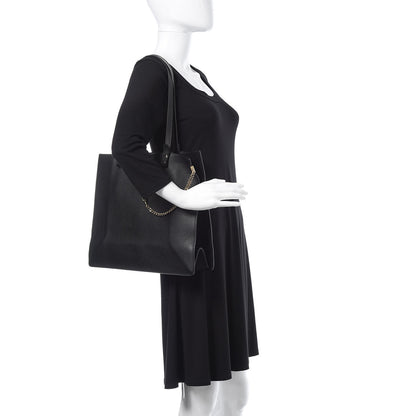 Chloe Grained Calfskin Suede Medium Faye Tote Black 2 of 11