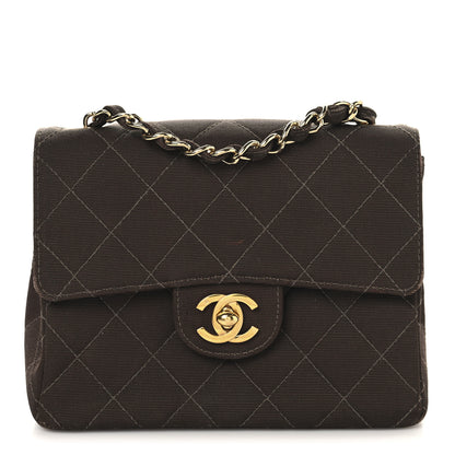 Chanel Grosgrain Quilted Mini Square Flap Brown 1 of 12
