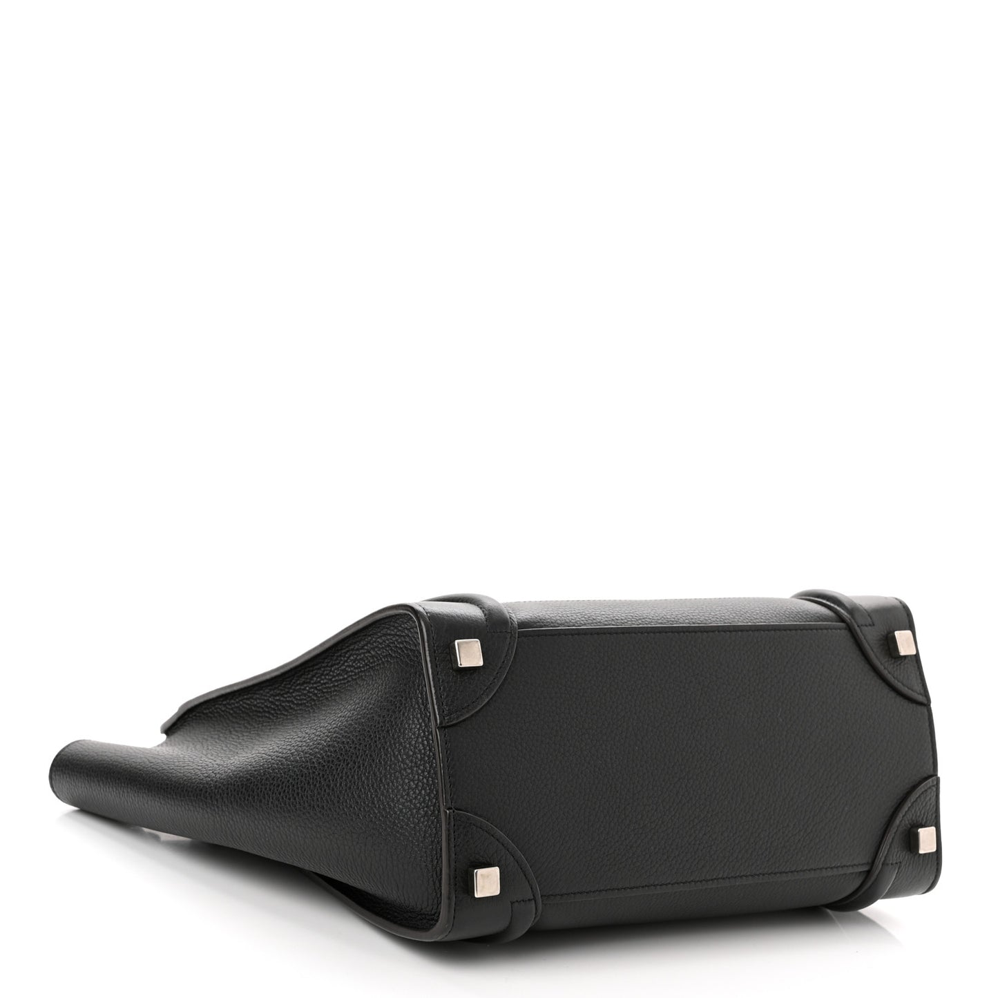 Drummed Calfskin Micro Luggage Black