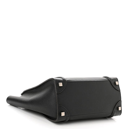 Celine Drummed Calfskin Micro Luggage Black 4 of 16