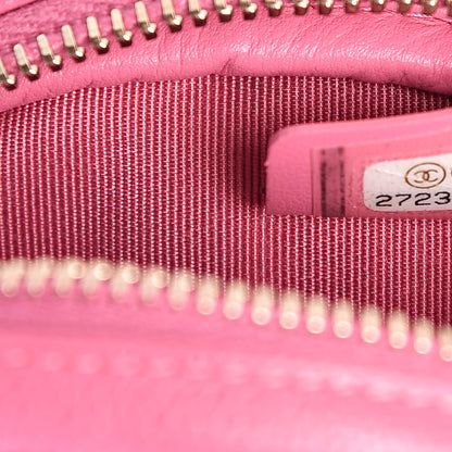 Chanel Iridescent Caviar Quilted Zip Around Classic Coin Purse Pink 7 of 8