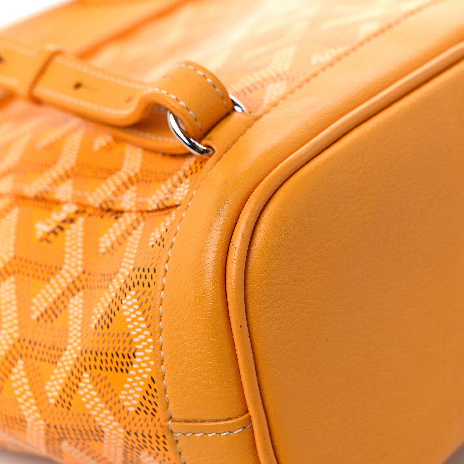 Goyard Goyardine Calfskin Mini Alpin Backpack Yellow 9 of 13