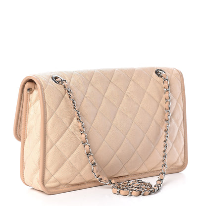 Chanel Caviar Quilted Large French Riviera Flap Beige 3 of 18