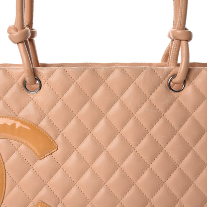 Chanel Calfskin Quilted Large Cambon Tote Beige 8 of 23