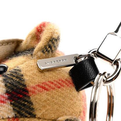 Burberry Thomas Check Trench Teddy Bear Keychain Charm Camel 3 of 3