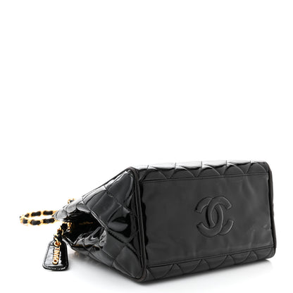 Chanel Patent Quilted CC Shoulder Bag Black 4 of 13