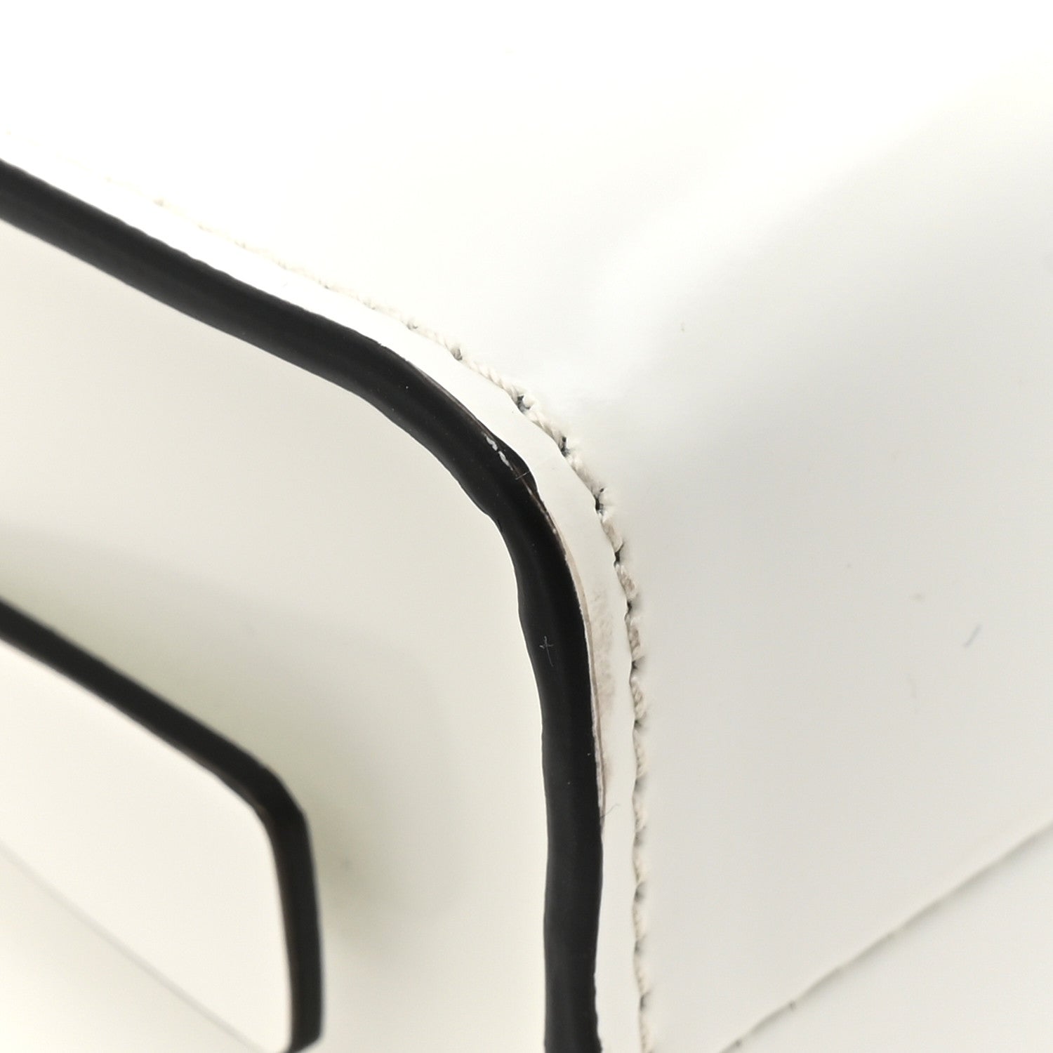 Prada Spazzolato Mini Re-Edition 1995 Double Handle Handbag White 11 of 11