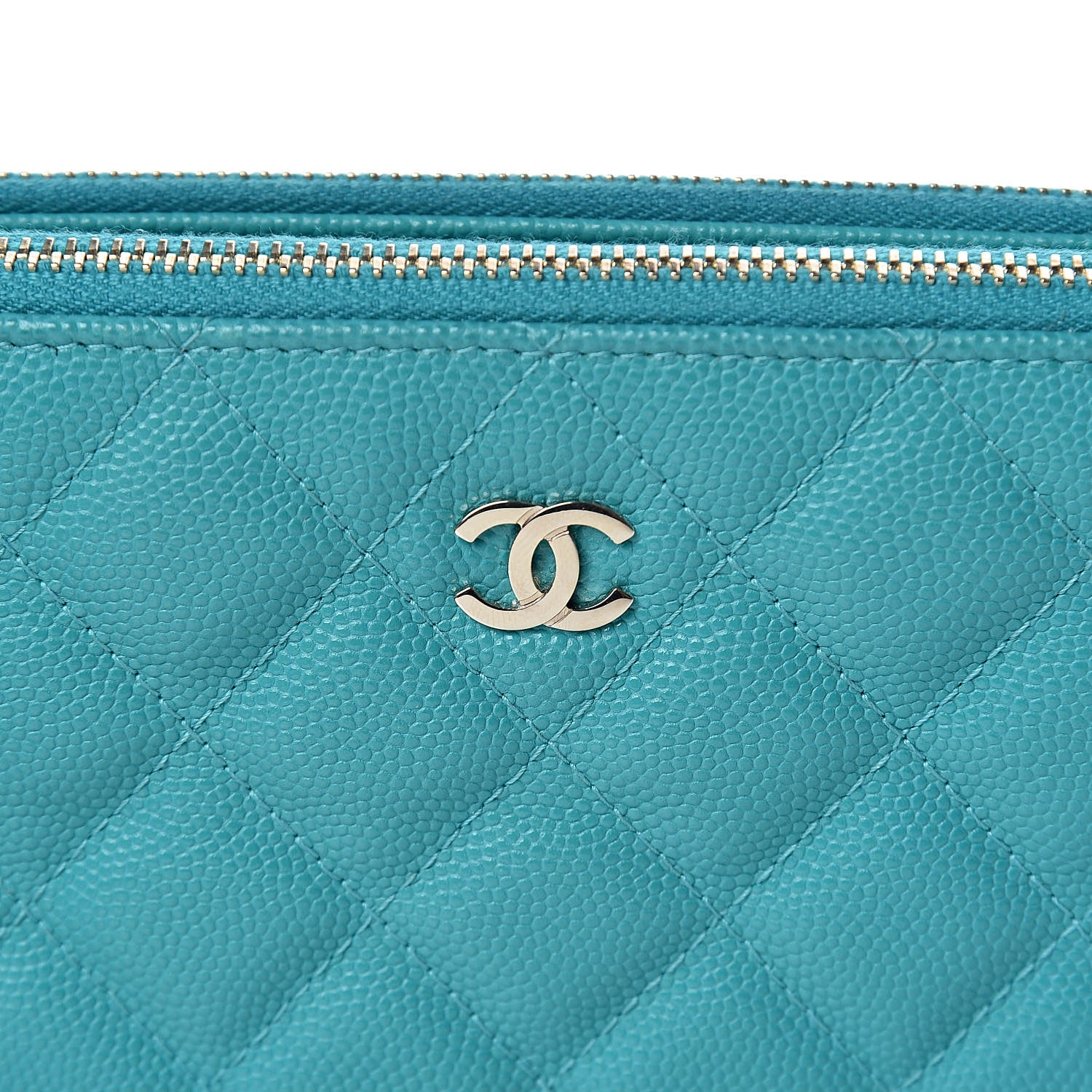 Chanel Caviar Quilted Small Clutch With Chain Turquoise 10 of 13