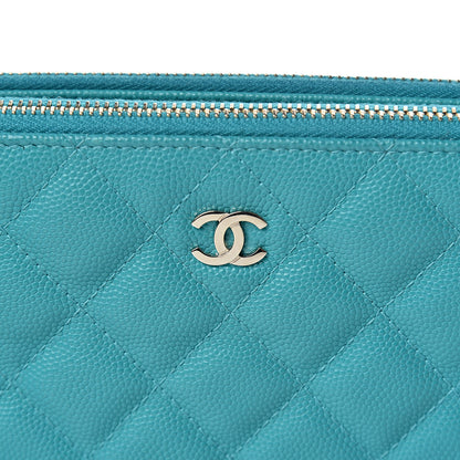 Chanel Caviar Quilted Small Clutch With Chain Turquoise 10 of 13