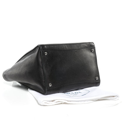 Prada Glace Calf Twin Pocket Tote Nero Black 4 of 9