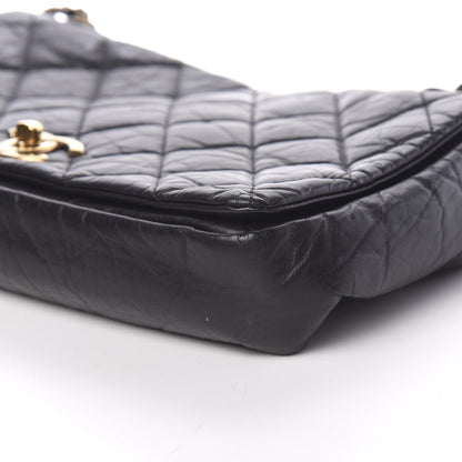 Chanel Aged Calfskin Quilted Medium Pondichery Flap Black 8 of 9