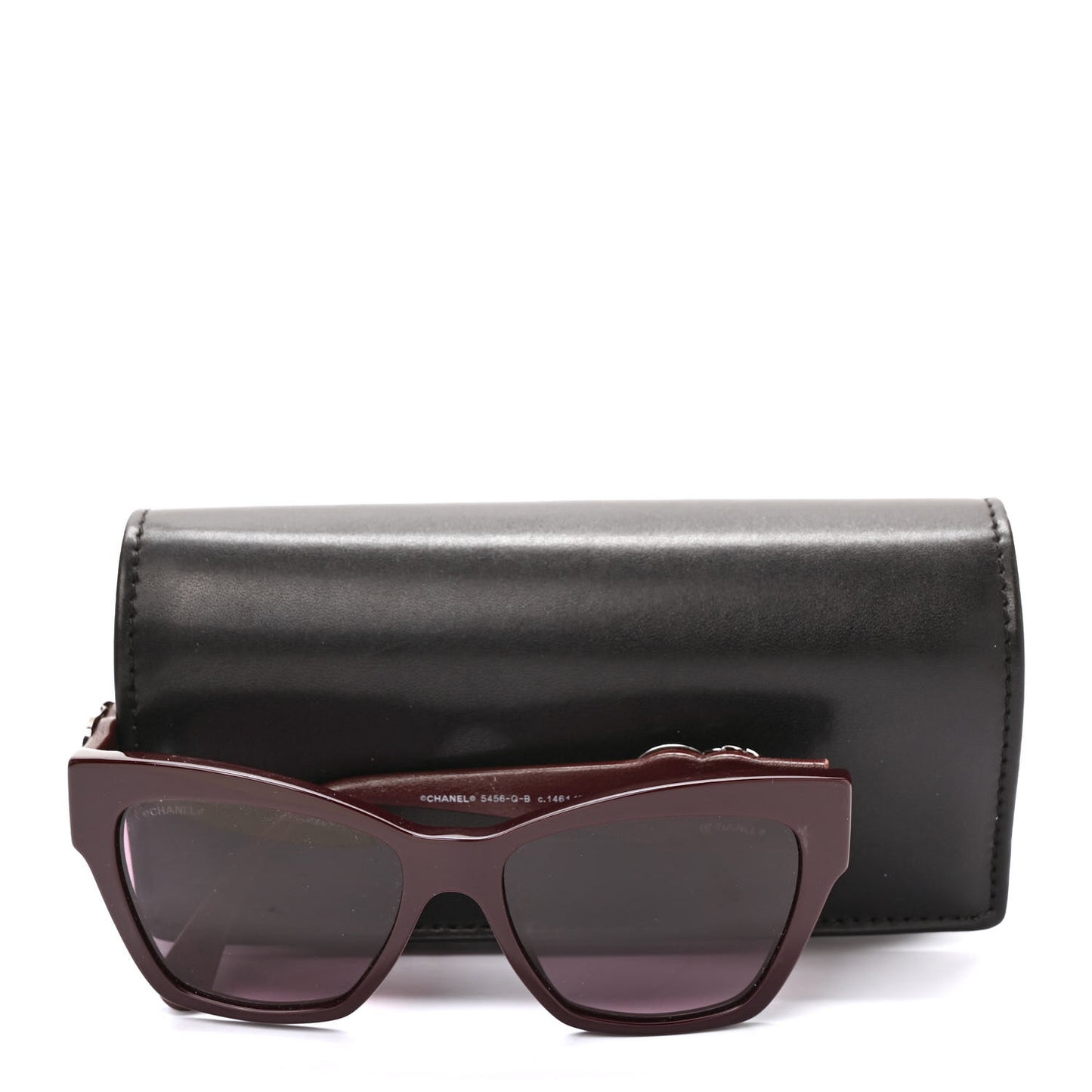 Acetate Square Cat Eye CC Sunglasses 5456-Q-B Red