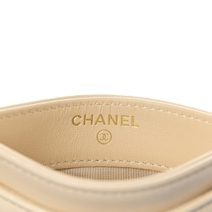 Chanel Goatskin Quilted 19 Card Holder Beige 5 of 8