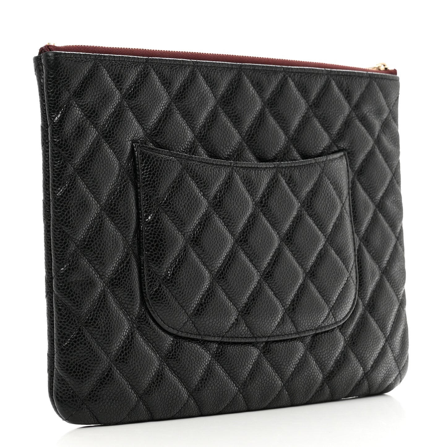 Caviar Quilted Medium Cosmetic Case Black