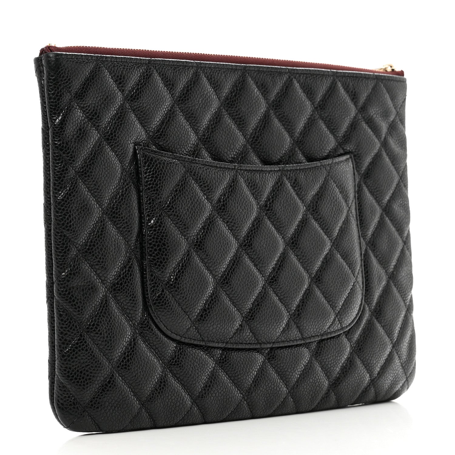 Chanel Caviar Quilted Medium Cosmetic Case Black 3 of 7