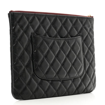 Chanel Caviar Quilted Medium Cosmetic Case Black 3 of 7