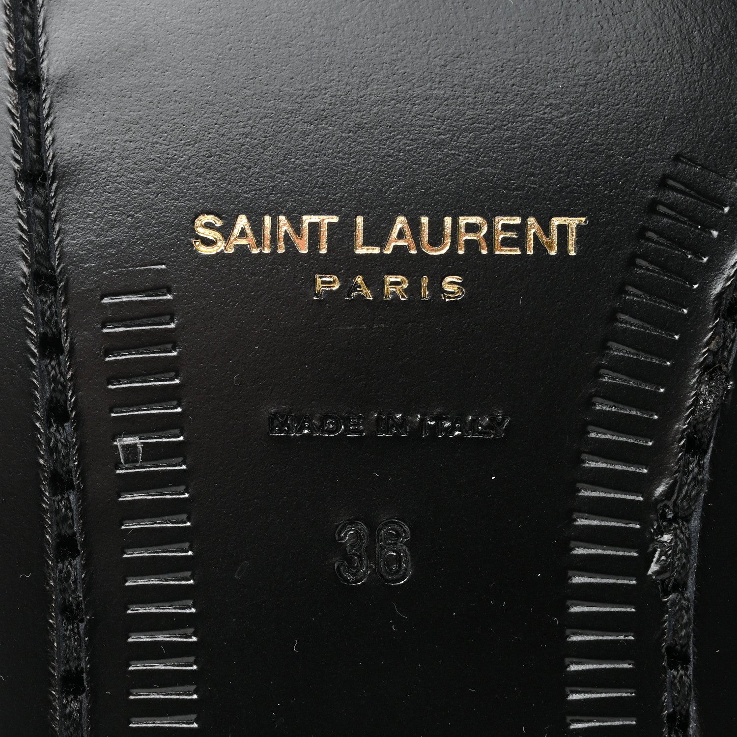 Saint Laurent Calfskin Penny Loafers 36 Black 8 of 8