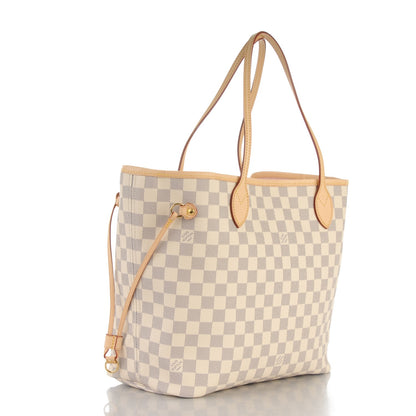 Louis Vuitton Damier Azur Neo Neverfull MM Rose Ballerine 4 of 9