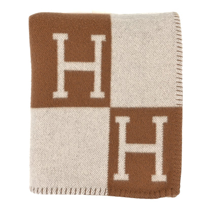 Hermes Wool Cashmere Avalon Blanket Ecru Camel 1 of 5