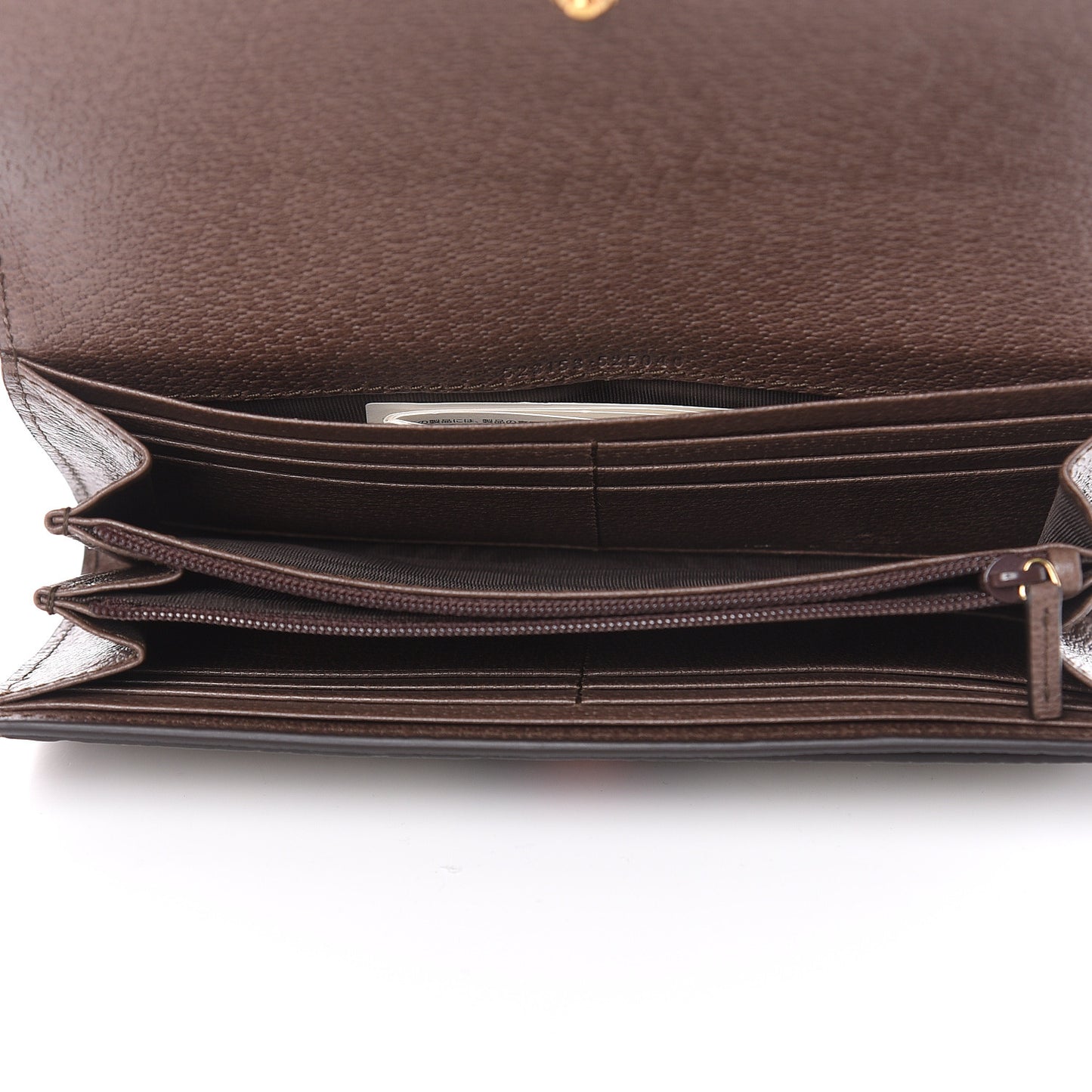 GG Supreme Monogram Web Ophidia Continental Wallet Brown