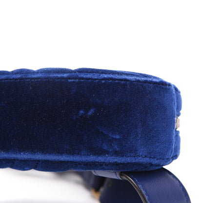 Gucci Velvet Matelasse GG Marmont Belt Bag 75 30 Cobalt Blue 10 of 10