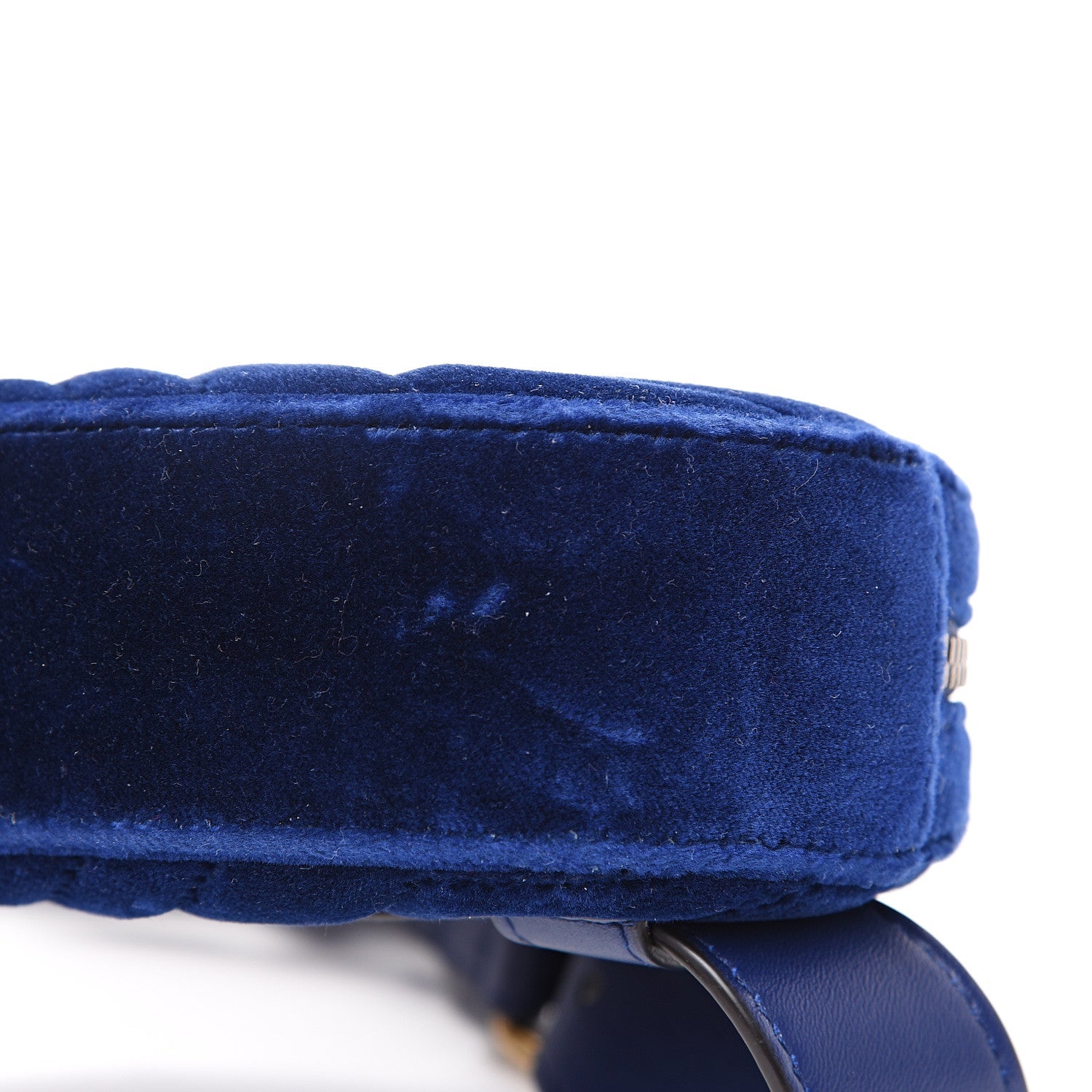 Gucci Velvet Matelasse GG Marmont Belt Bag 75 30 Cobalt Blue 10 of 10