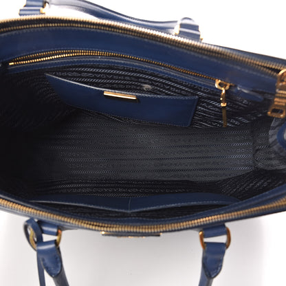 Prada Saffiano Large Galleria Double Zip Tote Cobalto 5 of 10