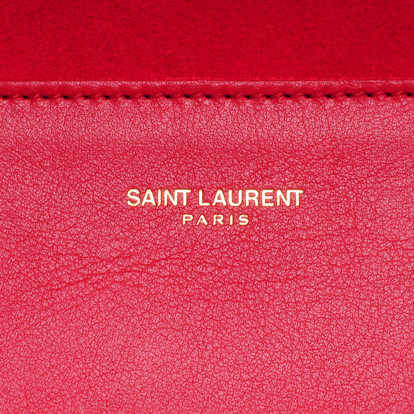Leather Classic Y Clutch Rouge Orient