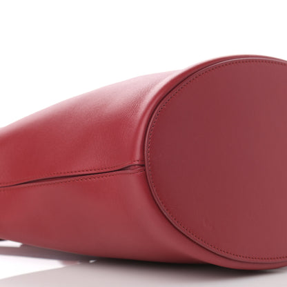 Celine Smooth Calfskin Clasp Bucket Bag Red 10 of 15