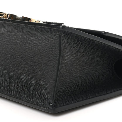 Christian Dior Grained Calfskin Embossed 30 Montaigne Chain Flap Bag Black 9 of 10