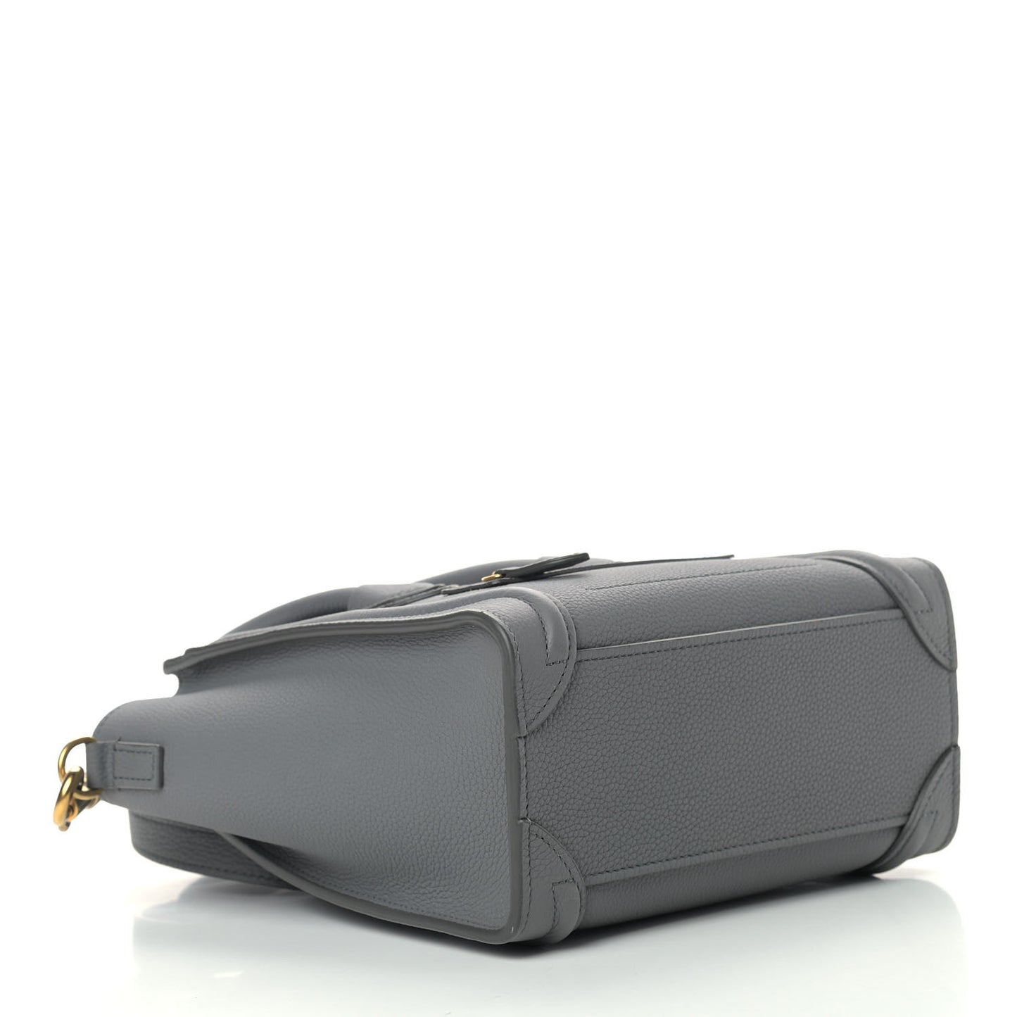 Baby Drummed Calfskin Nano Luggage Kohl