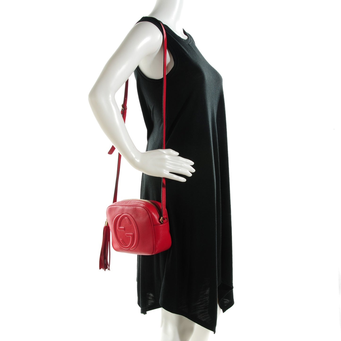 Pebbled Calfskin Small Soho Disco Bag Tabasco Red