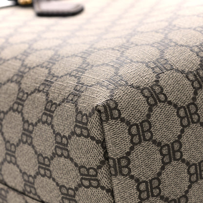 Gucci X BALENCIAGA BB Supreme Monogram Web Graffiti Medium Ophidia Shopping Tote Beige New Acero 11 of 13