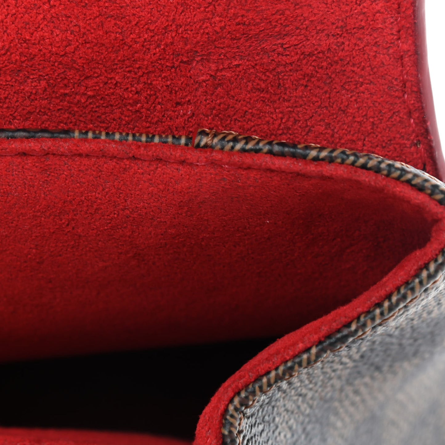 Damier Ebene Caissa Clutch Cherry