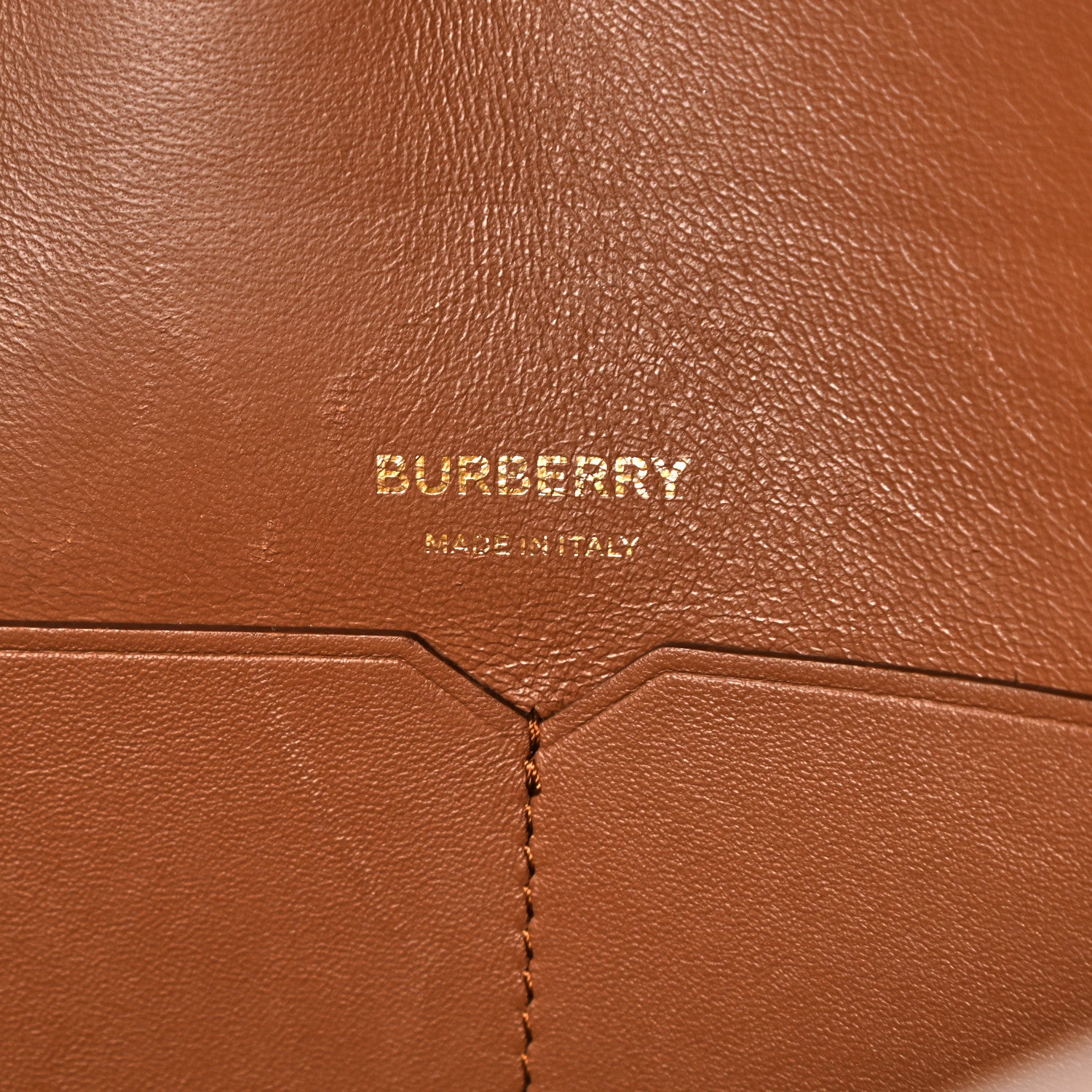 Burberry Calfskin Medium Society Top Handle Tote Tan 6 of 16