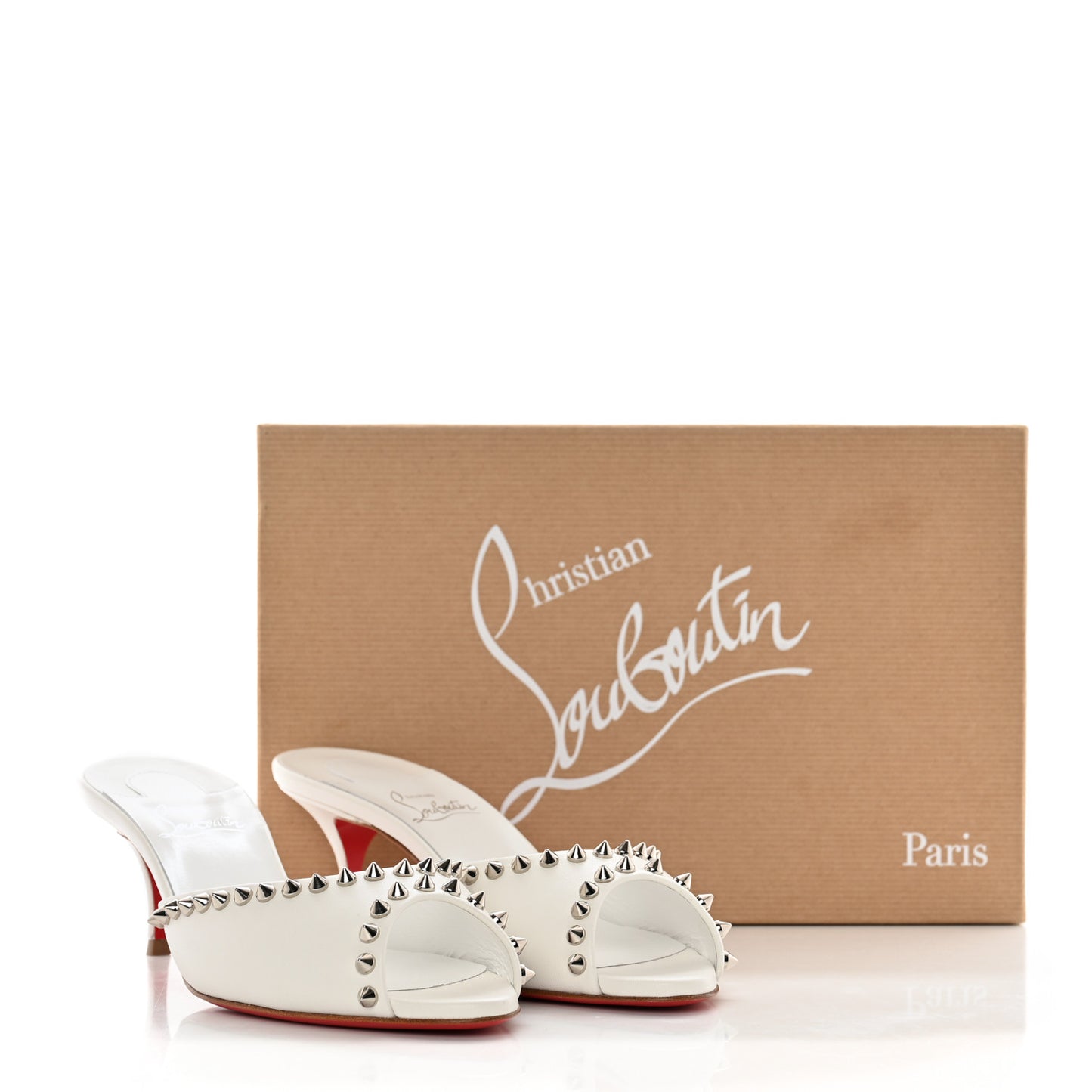 Nappa Spike Me Dolly 55 Sandals 39 Bianco