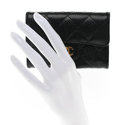 Chanel Caviar Quilted Flap Card Holder Black 2 of 9