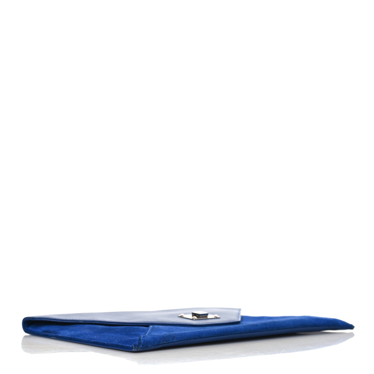 Calfskin Suede Rosetta Envelope Clutch Aegean