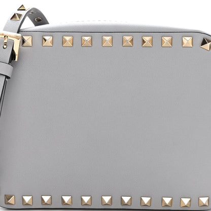Valentino Garavani Vitello Rockstud Camera Crossbody Bag Light Stone 8 of 10