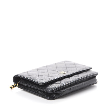 Chanel Caviar Quilted Wallet On Chain WOC Black 3 of 7