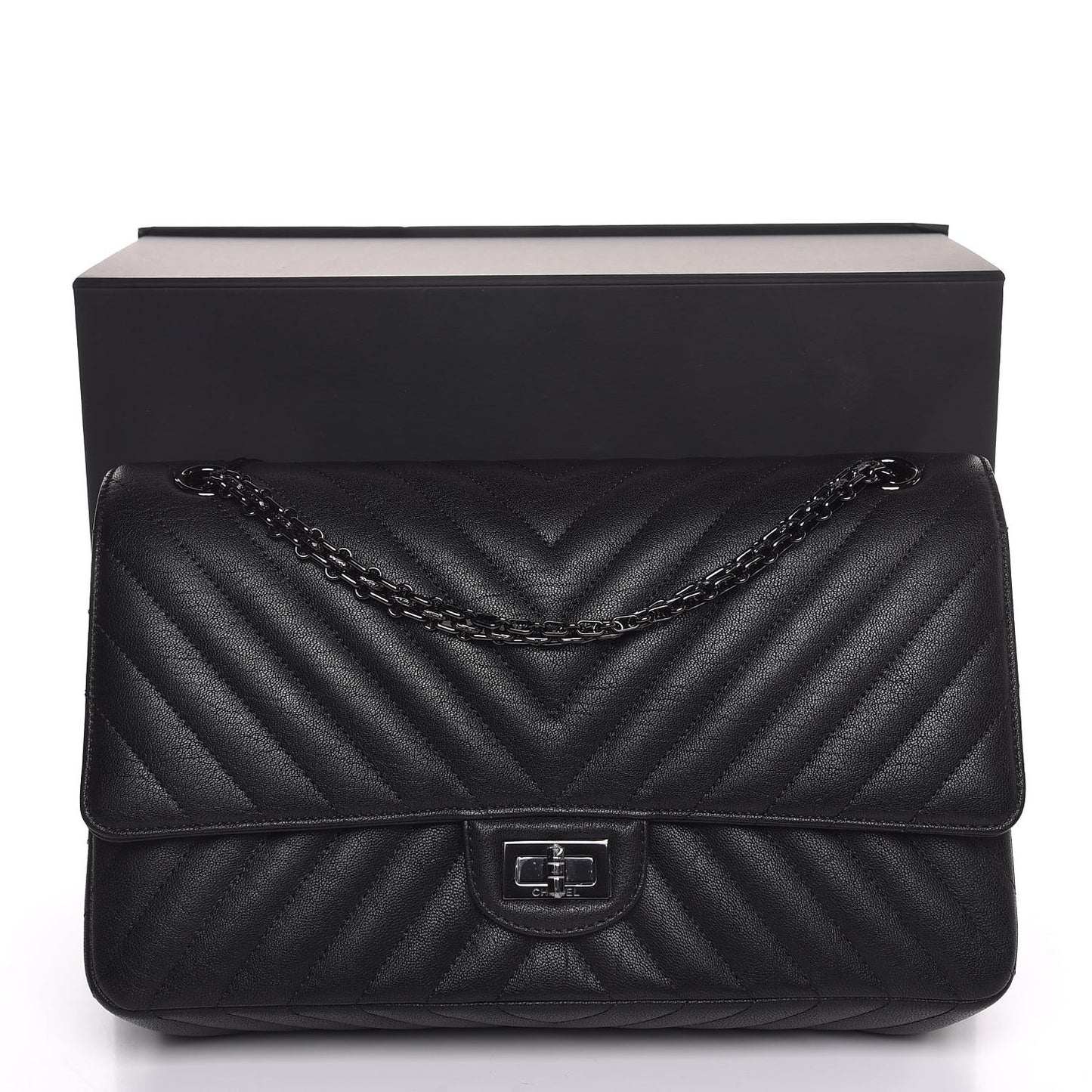 Sheepskin Chevron Quilted 2.55 Reissue 226 Flap So Black