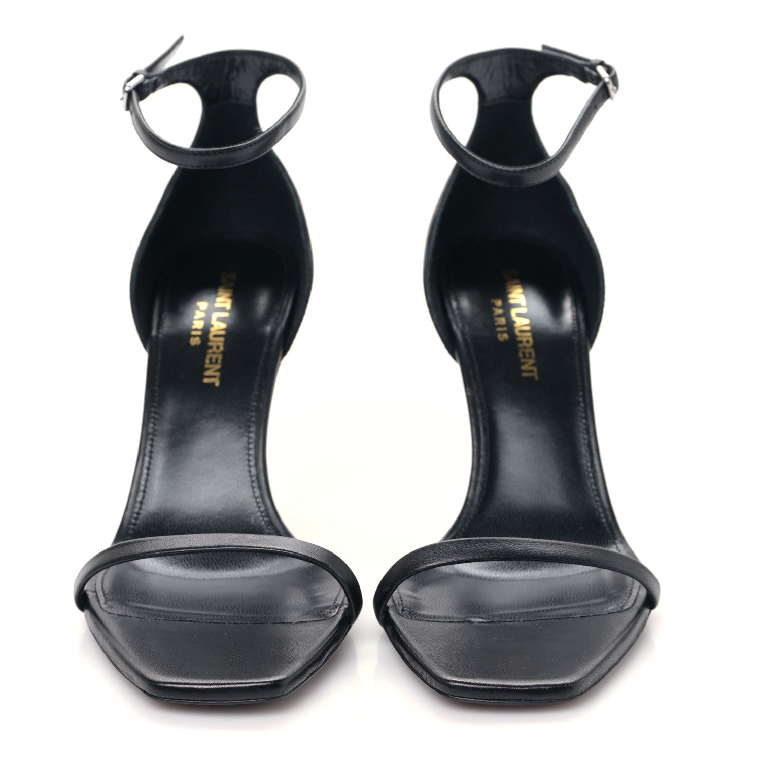 Saint Laurent Calfskin Opyum 85 Sandals 37 Black Silver 2 of 8