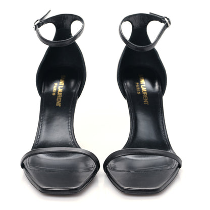 Saint Laurent Calfskin Opyum 85 Sandals 37 Black Silver 2 of 8